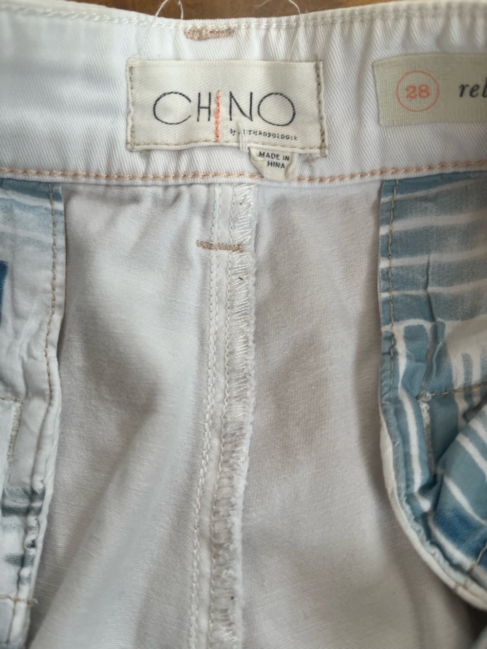 Chino Anthropologie Crisp Cotton Business Casual Crisp White High Rise Trouser - Picture 8 of 13